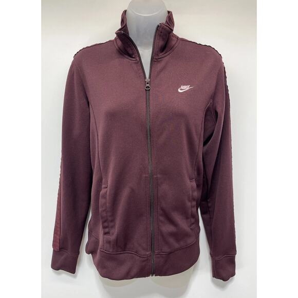NIKE - Full Zip Track Jacket - Maroon, - Pockets - Size L - Picture 1 of 7